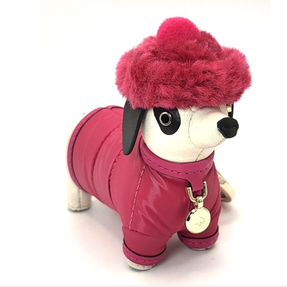 NEW Kate Spade Dachshund Claude Key Chain Festive Pink - Picture 11 of 15